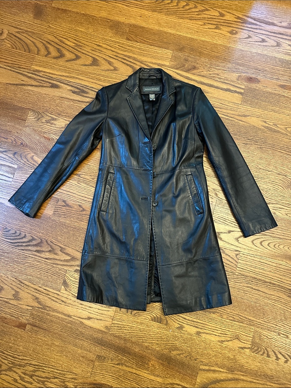 EUC Banana Republic Black Leather Jacket; S